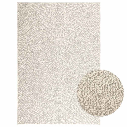 Vidaxl Alfombra Zizur Apariencia Yute Interior Exterior Crema_0