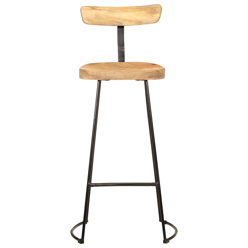 Taburetes De Barra 2 Uds 49x43x103 Cm Madera Maciza De Mango_0