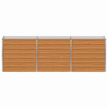 Arriate Elevado Marrón Claro 240 X 40 X 77 Cm Acero Galvanizado_4