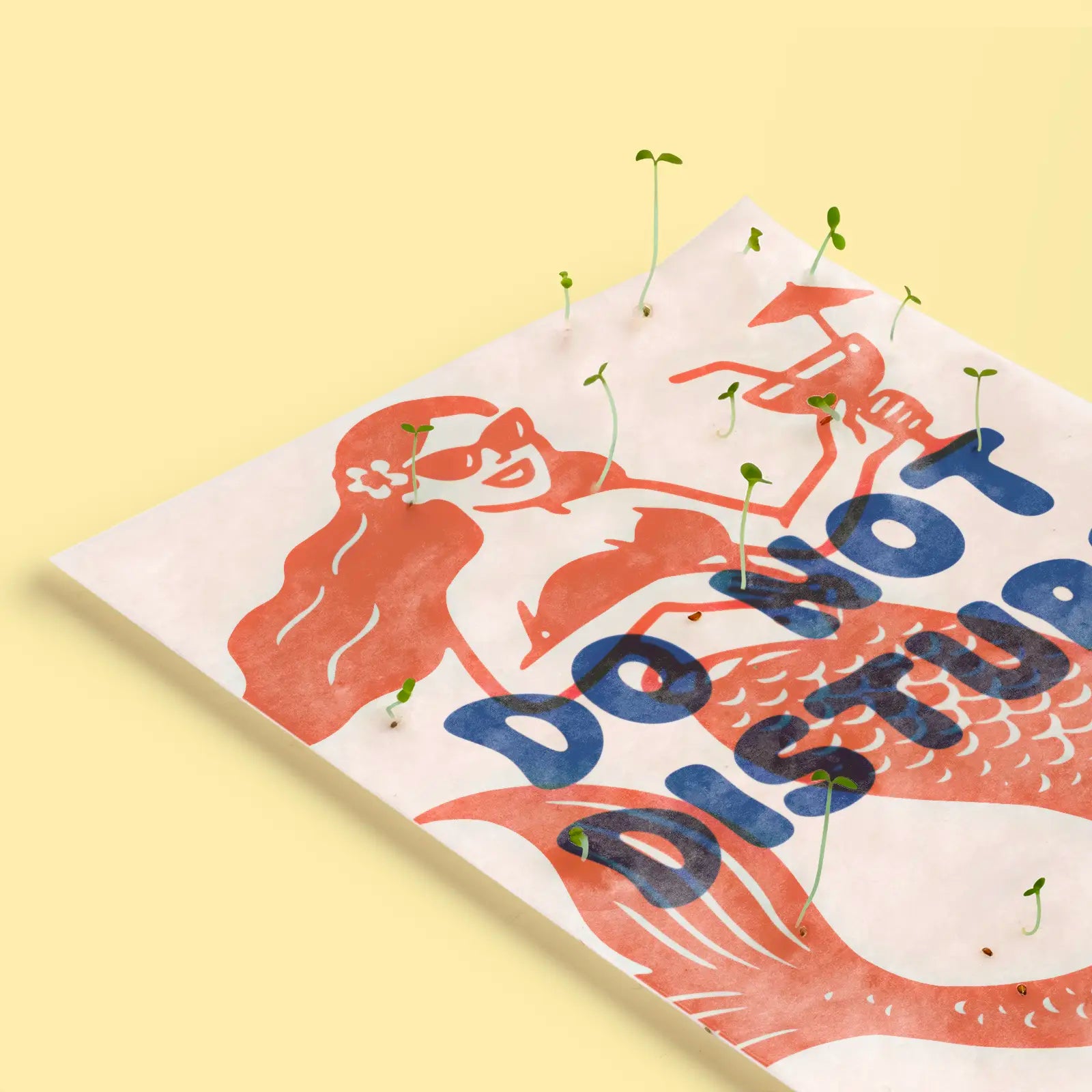 Postal Plantable Do Not Disturb Semillas de Manzanilla | Papel de Algodón Reciclado | Regalo Original - Resetea_2