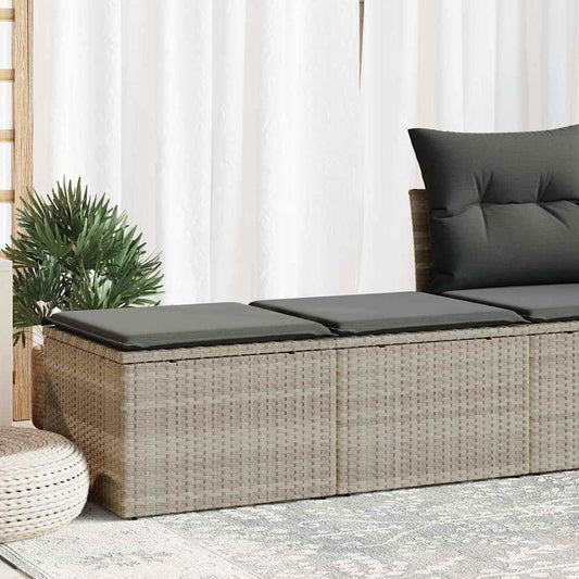 Set Sofás Jardín Y Cojines 2 Pzas Ratán Sintético Acacia Gris / Vetonek_1
