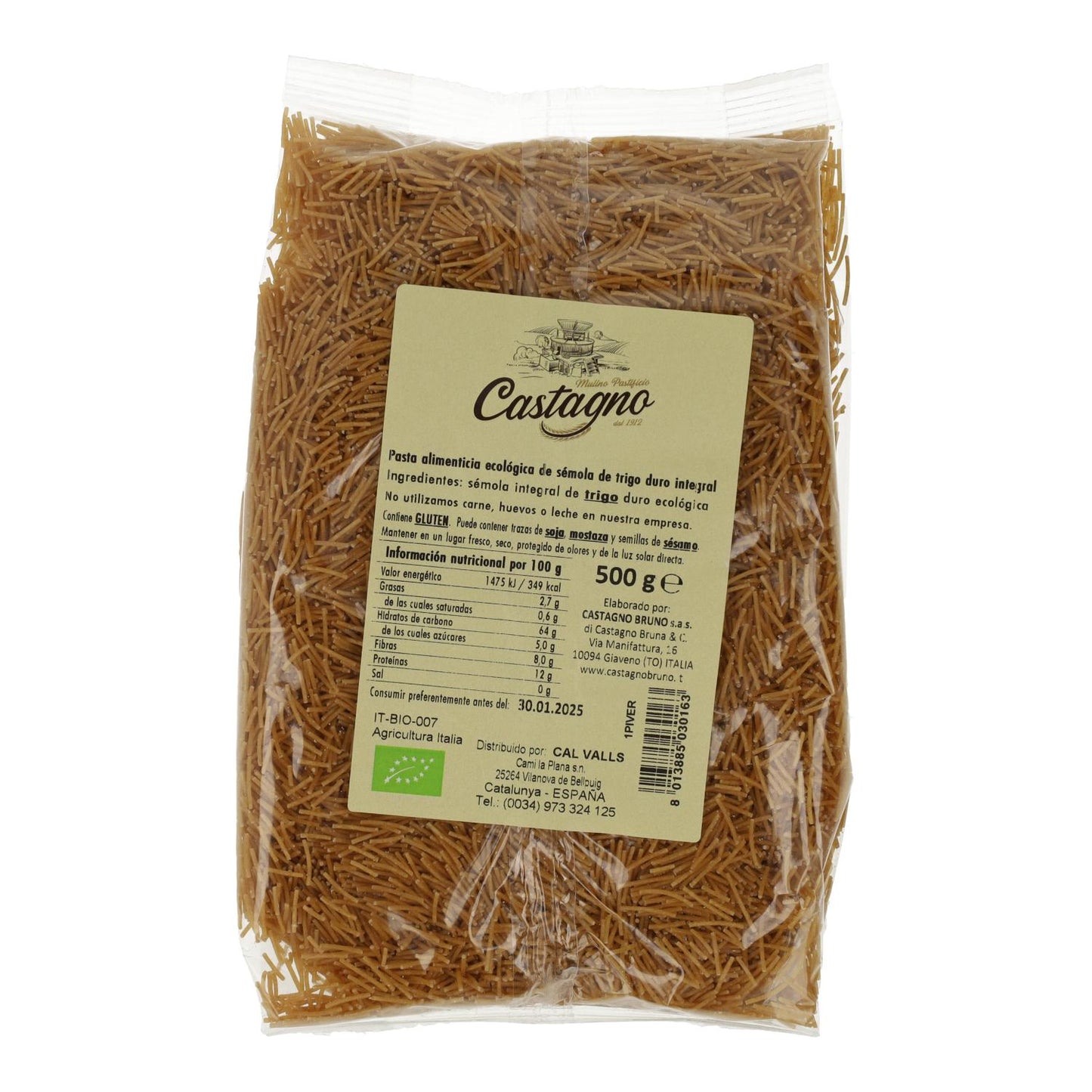 Fideos Trigo Integral ECO Castagno 500 g