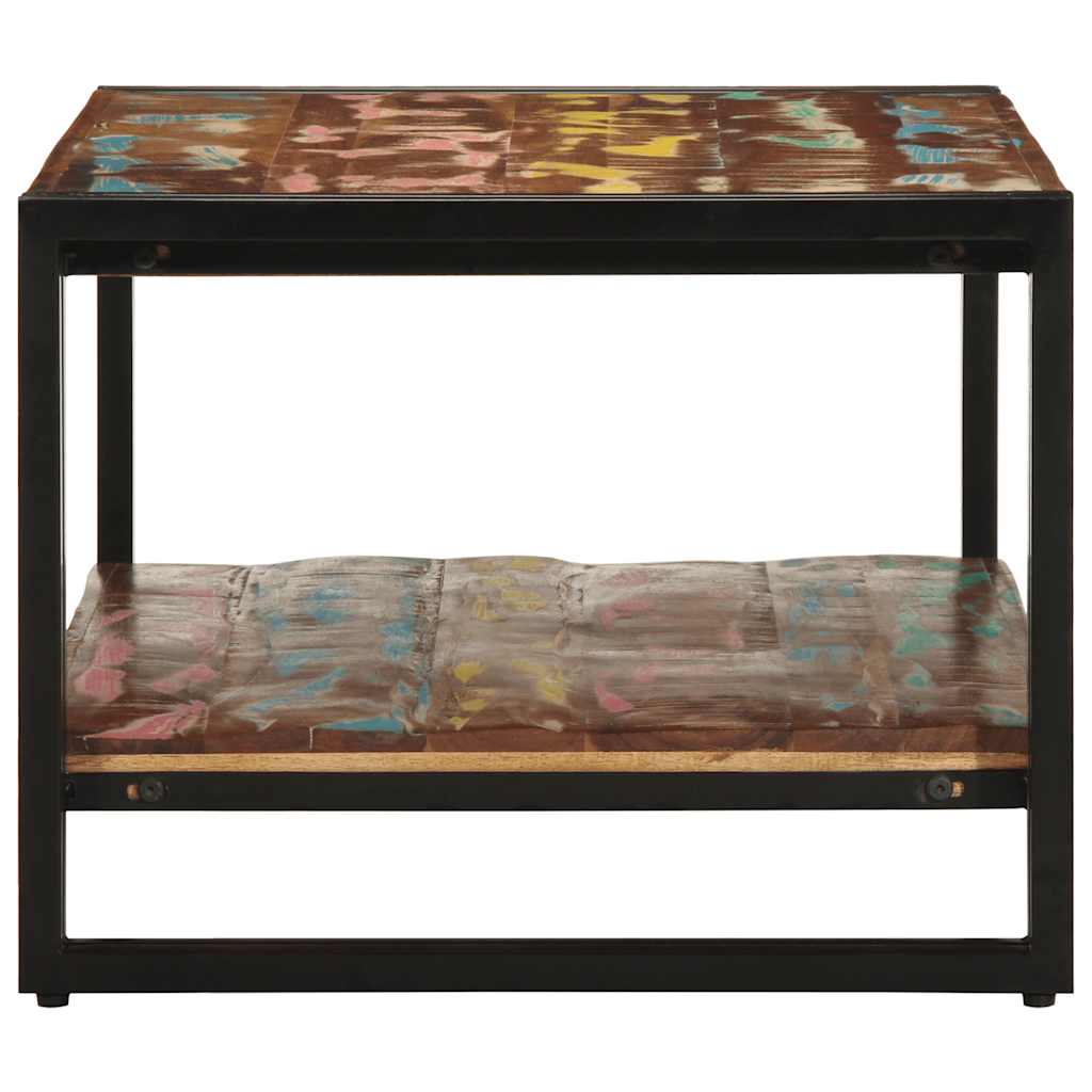 Mesa De Centro Multicolor 90x50x38 Cm Madera Maciza Reciclada_3