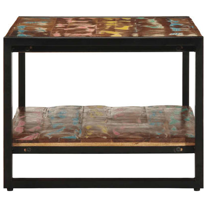 Mesa De Centro Multicolor 90x50x38 Cm Madera Maciza Reciclada_3