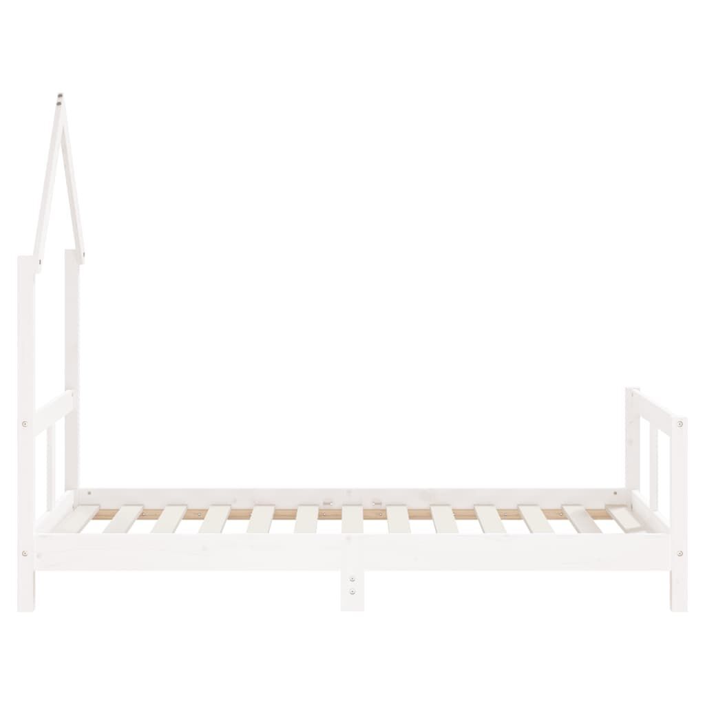 Vidaxl Estructura De Cama Para Niños Madera De Pino Blanco 80x160 Cm_4