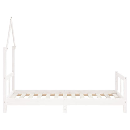 Vidaxl Estructura De Cama Para Niños Madera De Pino Blanco 80x160 Cm_4