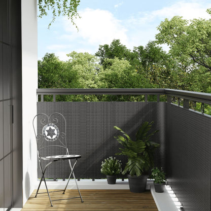 Toldo Para Balcón Ratán Sintético Gris Antracita 400x90 Cm / Vetonek_3