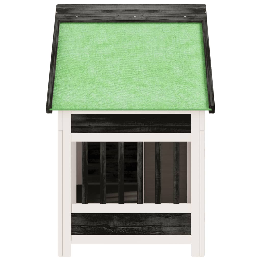Caseta Para Perros Madera Maciza De Pino Gris 96x60,5x87 Cm_4