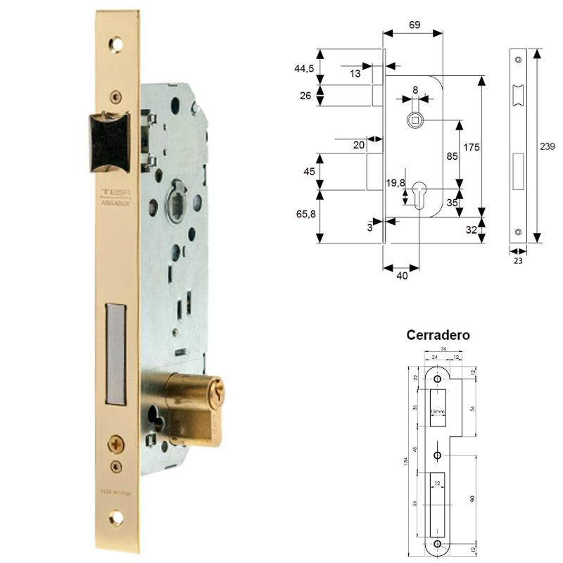 Cerradura Tesa 2030-hl/40_1
