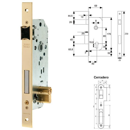 Cerradura Tesa 2030-hl/40_1