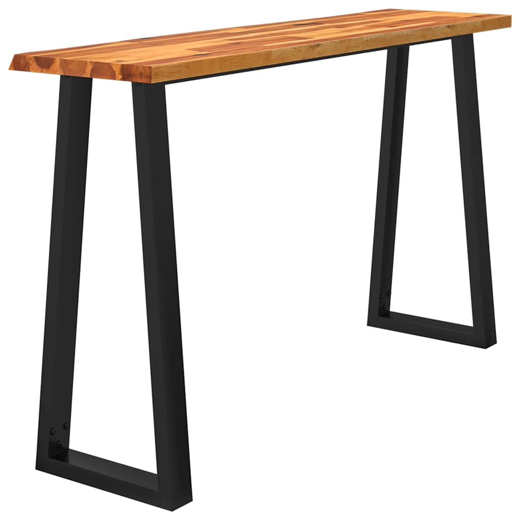 Mesa Consola Con Borde Vivo Madera Maciza Acacia 140x40x80 Cm_1