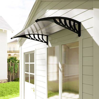 Outsunny Marquesina Para Puertas Y Ventanas 103x96,5 Cm Con Regleta De Aluminio_4