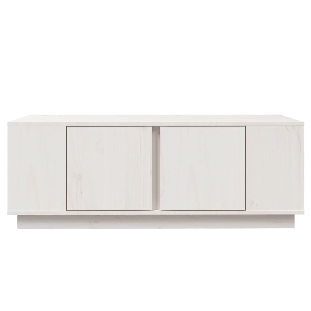 Mesa De Centro De Madera Maciza De Pino Blanco 110x50x40 Cm_3