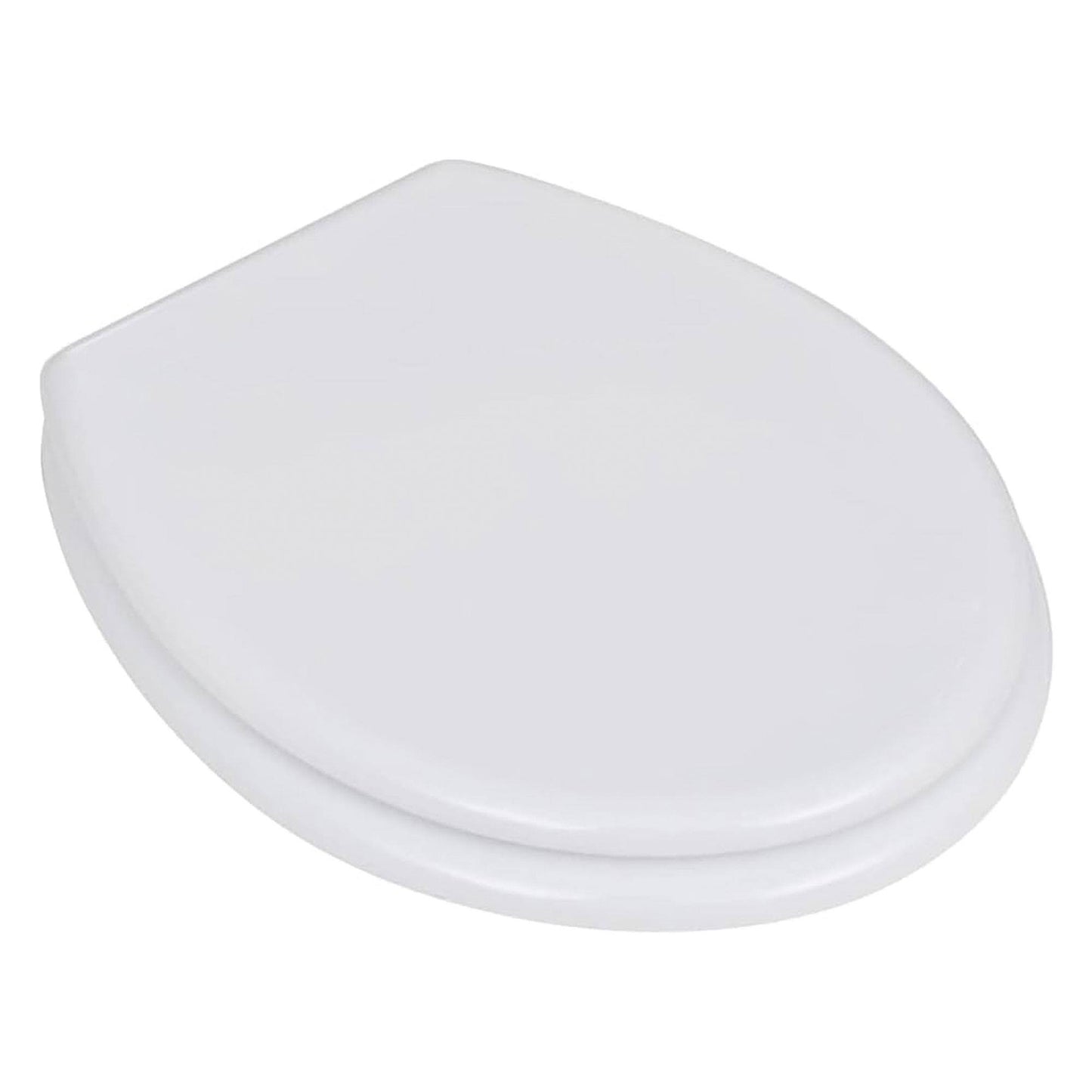 Asiento De Inodoro Mdf Con Tapa Y Bisagras De Acero Inoxidable Color Blanco 37,5x5,5x45cm_2