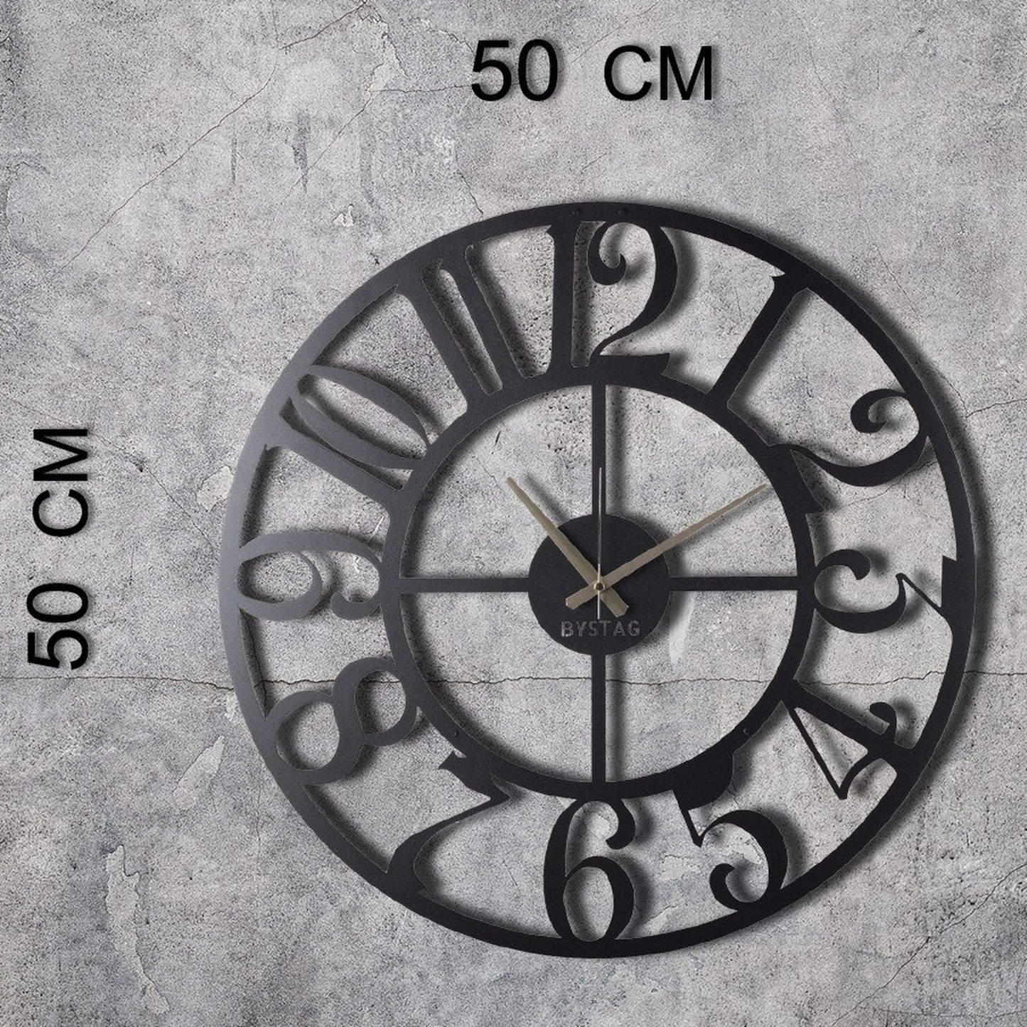Reloj De Pared Metal Estilo Sencillo 50x50_5