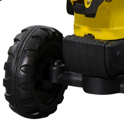Tractor Infantil Homcom Pp, Pvc, Metal Amarillo 114x41x52 Cm_5