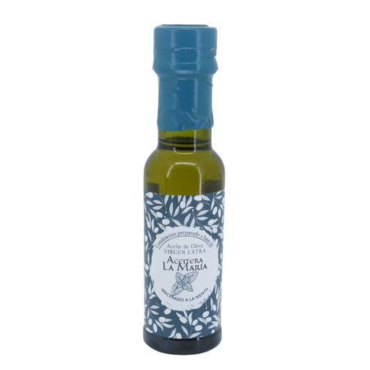 Aceite De Oliva Virgen Extra Macerado A La Menta 100 Ml Cristal_0