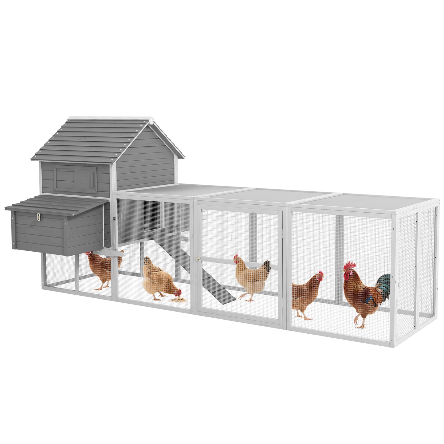 Pawhut Gallinero Grande De Madera_0
