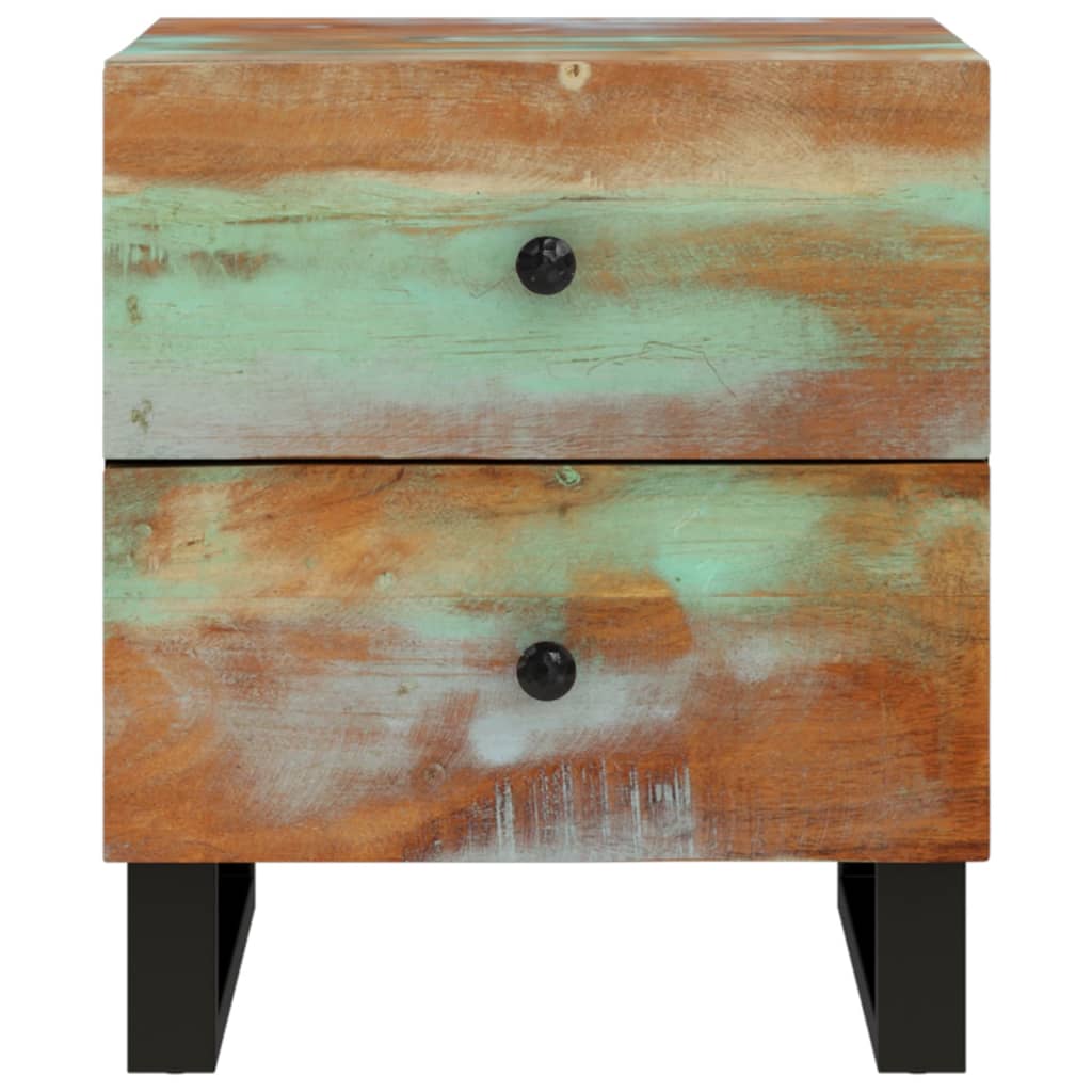 Mesitas De Noche 2 Uds De Madera Maciza Reciclada 40x33x46 Cm_1