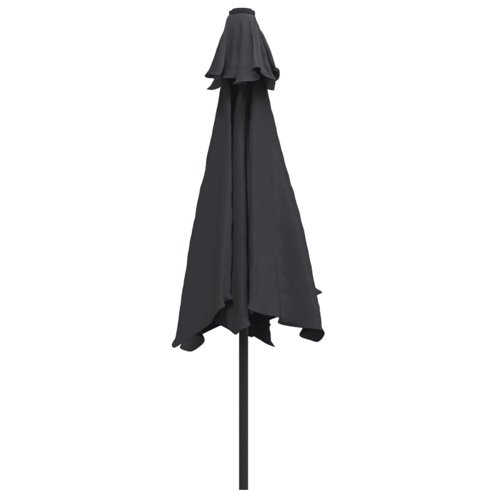Vidaxl Sombrilla De Jardín Con Palo De Metal Negro 300 Cm_3