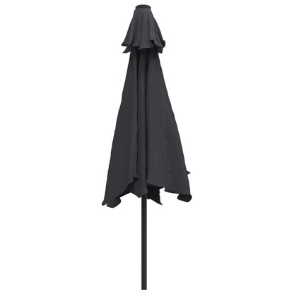 Vidaxl Sombrilla De Jardín Con Palo De Metal Negro 300 Cm_3