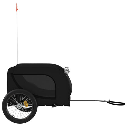 Remolque De Bicicleta Mascotas Hierro Tela Oxford Negro_4