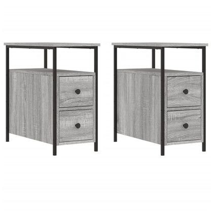 Mesitas Noche 2 Uds Madera Ingeniería Gris Sonoma 30x60x60 Cm_0
