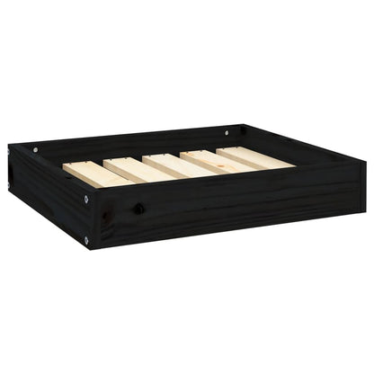 Vidaxl Cama Para Perros Madera Maciza De Pino Negro 51,5x44x9 Cm_0