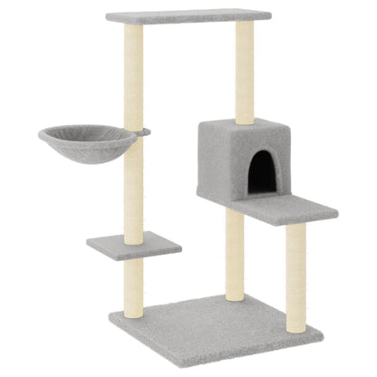 Vidaxl Rascador Para Gatos Con Postes De Sisal Gris Claro 95 Cm_0