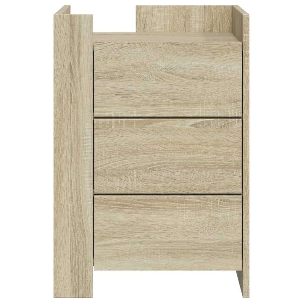 Mesita De Noche Madera De Ingeniería Roble Sonoma 45x50x65 Cm_2