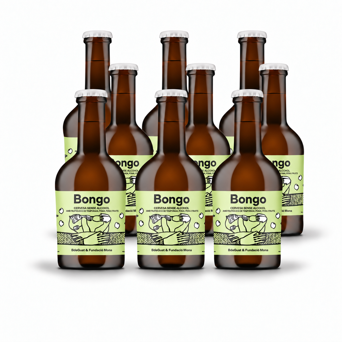 Cerveza Bongo Sin Alcohol Y Sin Gluten 35cl. Pack 9 Unidades_0
