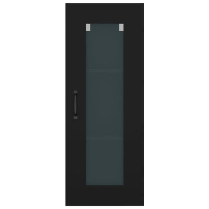 Armario De Pared Madera De Ingeniería Negro 34,5x34x90 Cm / Vetonek_0