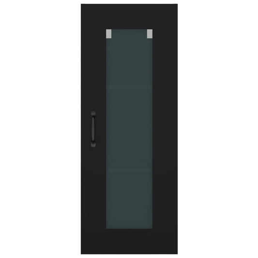 Armario De Pared Madera De Ingeniería Negro 34,5x34x90 Cm / Vetonek_0