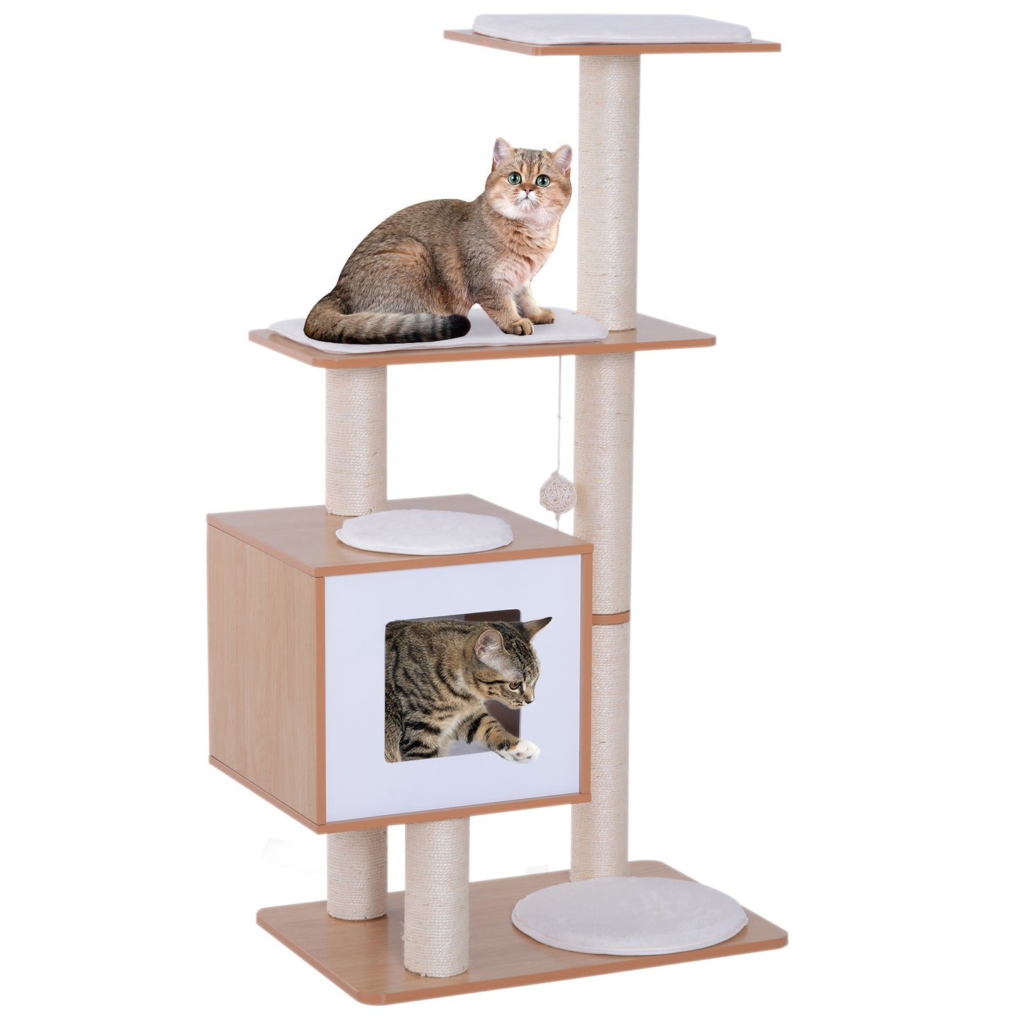 Pawhut Árbol Rascador Para Gatos De Madera 71_0