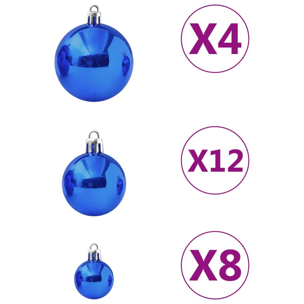 Vidaxl Juego De Bolas De Navidad 100 Piezas Azul_4