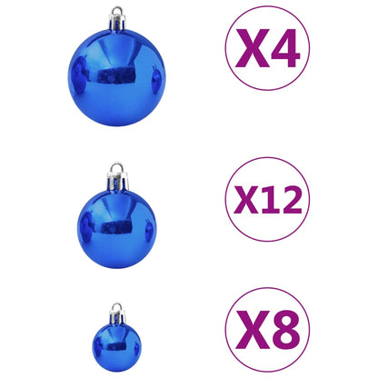 Vidaxl Juego De Bolas De Navidad 100 Piezas Azul_4