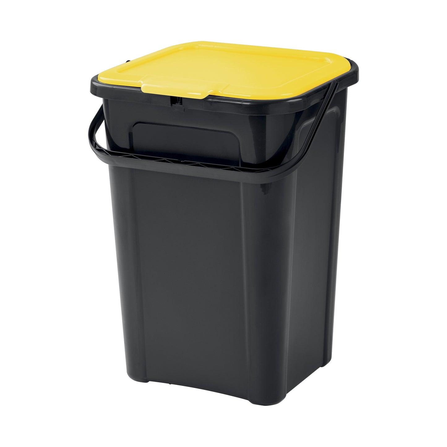 Cubo De Basura 44l cover Line Con Base Negra + Mango Ámbar_0