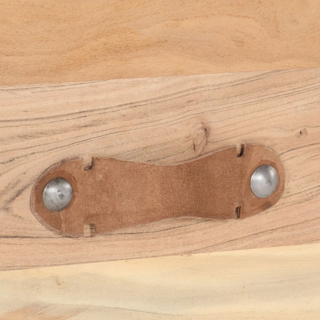 Mesa De Centro De Madera Maciza Reciclada 90x50x35 Cm_3