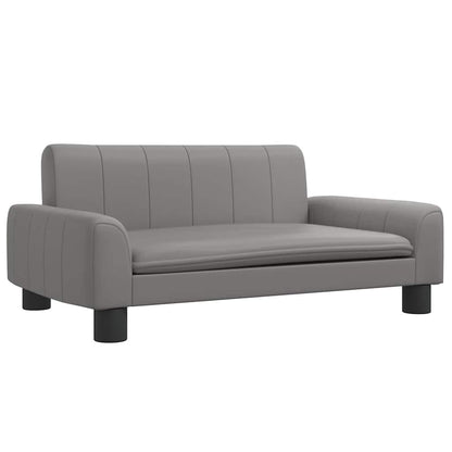 Vidaxl Cama Para Perros De Cuero Sintético Gris 70x45x30 Cm_0