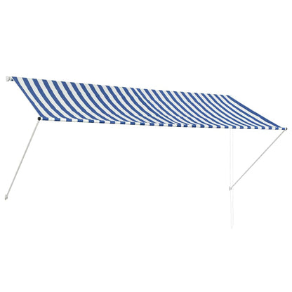 Toldo Retráctil 300x150 Cm Azul Y Blanco_0