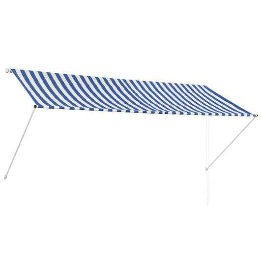 Toldo Retráctil 300x150 Cm Azul Y Blanco_0