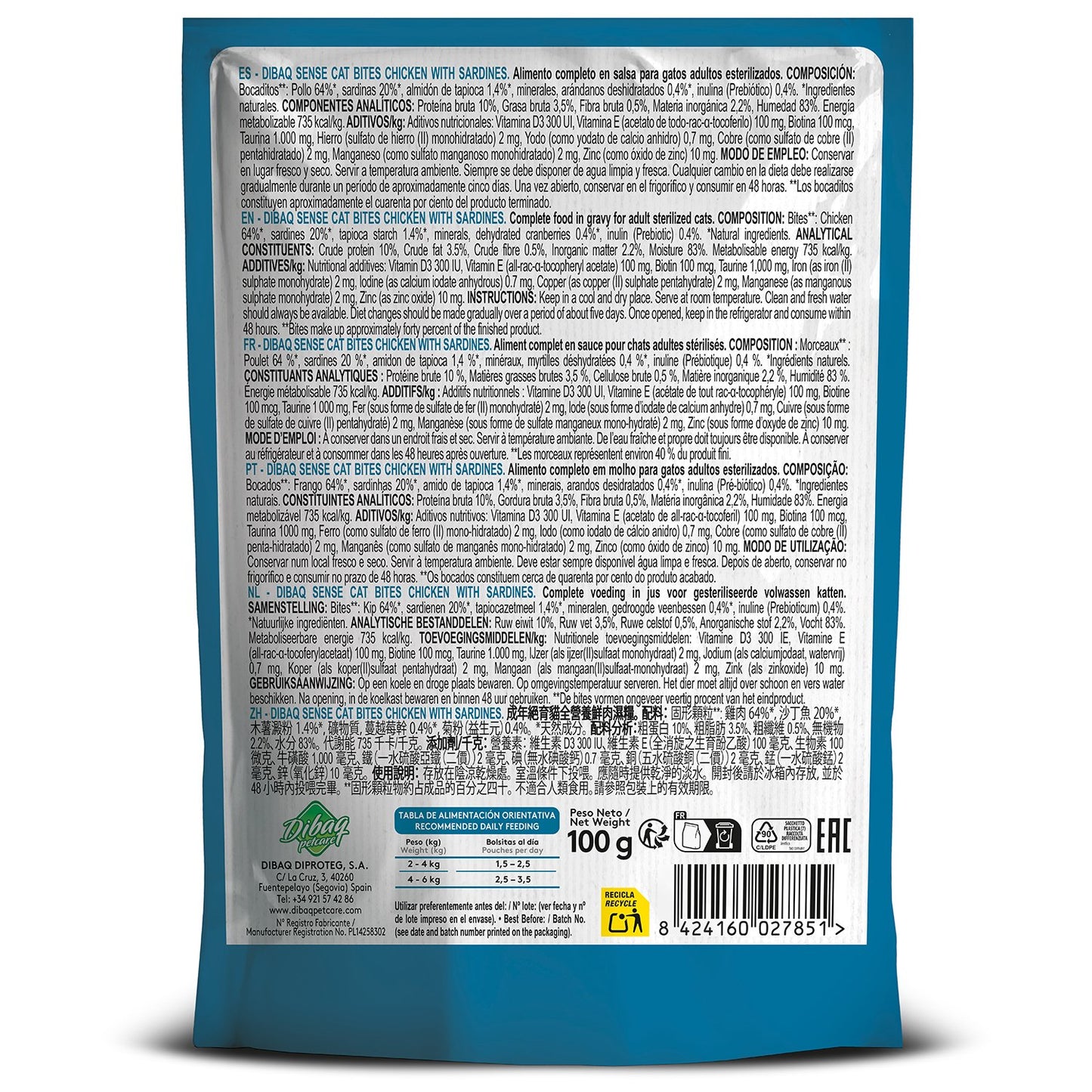 Dibaq Sense Bites Pollo Con Sardinas, 12 Unidades X 100gr_2