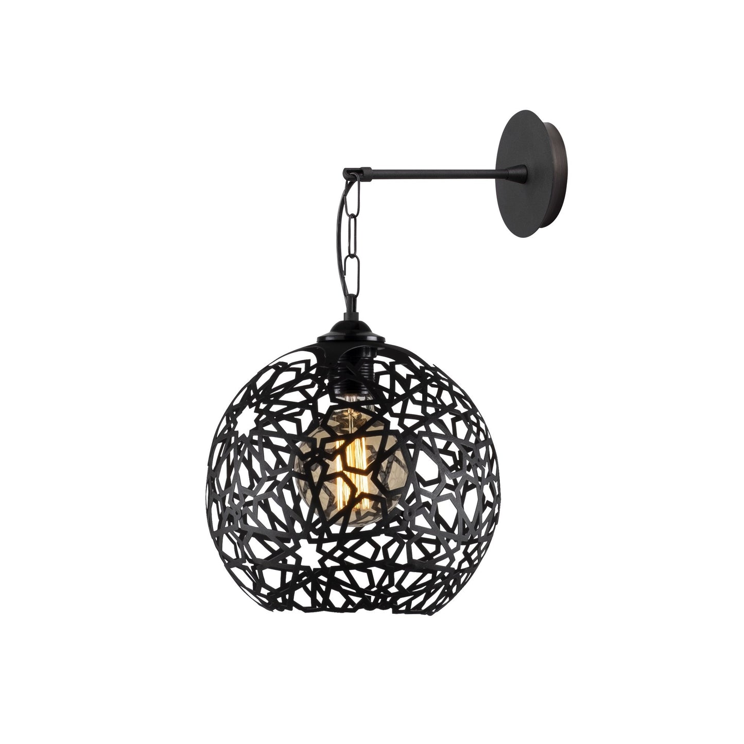 Aplique De Pared, Metal , Negro, 25x30x35, Casquillo E 27 Max 40 W_3