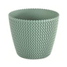 Maceta Redonda 11,5l Prosperplast Splofy De Plastico En Color Menta, Ø29,5 X 24,9 Cm