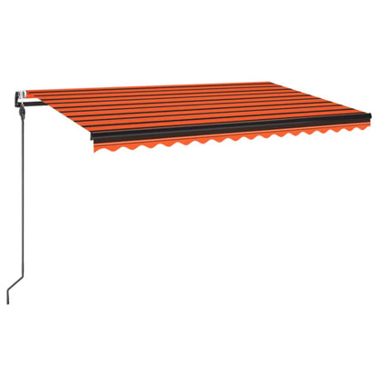 Toldo Automático Led Sensor De Viento Naranja Marrón 450x300 Cm_0