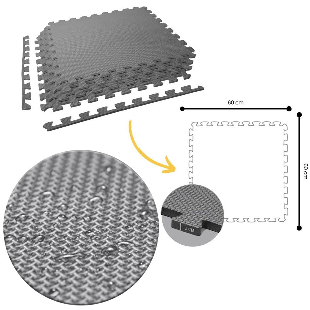 Tatami Puzzle 1cm 60x60cm – Pack 4 Uds (t60-4) Gris_0