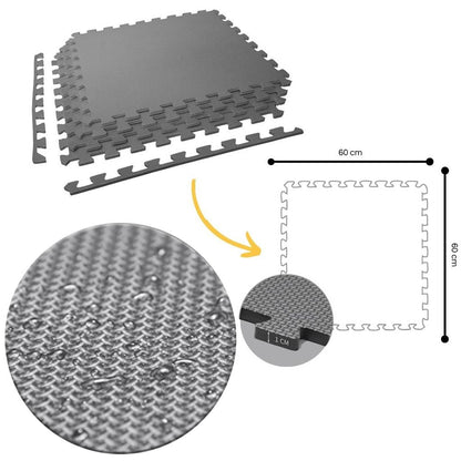 Tatami Puzzle 1cm 60x60cm – Pack 4 Uds (t60-4) Gris_0