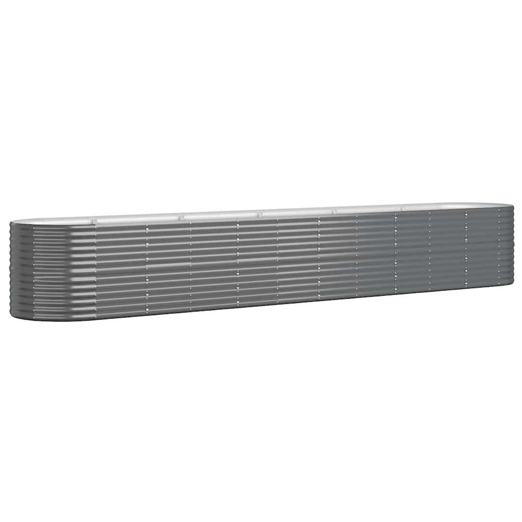 Jardinera Arriate Acero Galvanizado Antracita 440x80x68 Cm_0