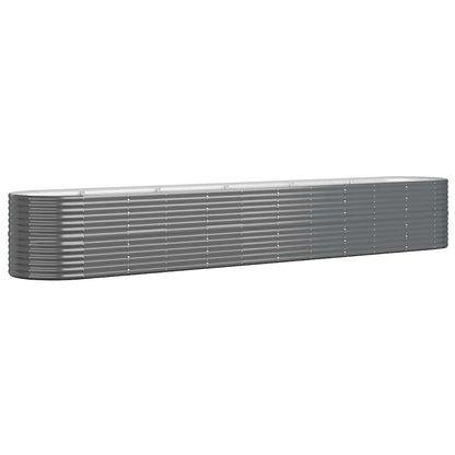 Jardinera Arriate Acero Galvanizado Antracita 440x80x68 Cm_0