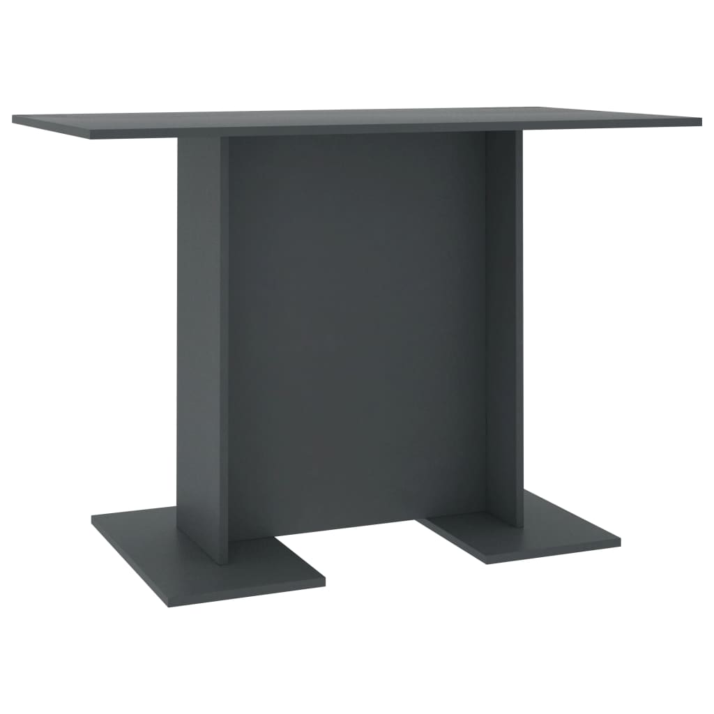 Mesa De Comedor De Madera Contrachapada Gris 110x60x75 Cm_0